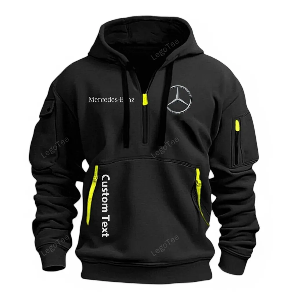 mercedes benz half zip hoodie for men gift for him husband boyfriend schwarz car112021425556 1 23onj