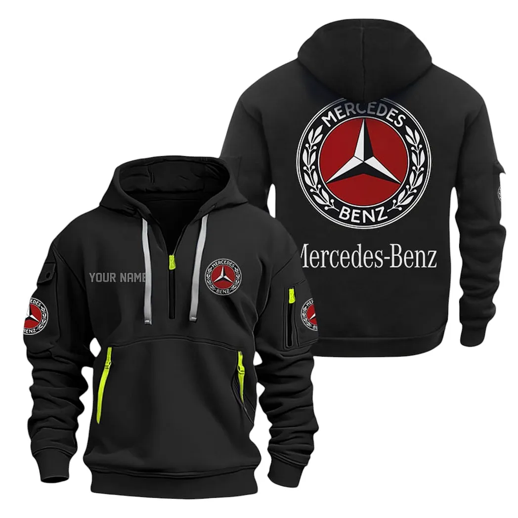 mercedes benz half zip hoodie for men gift for mercedes benz lovers car20022125668 schwarz p5ic3