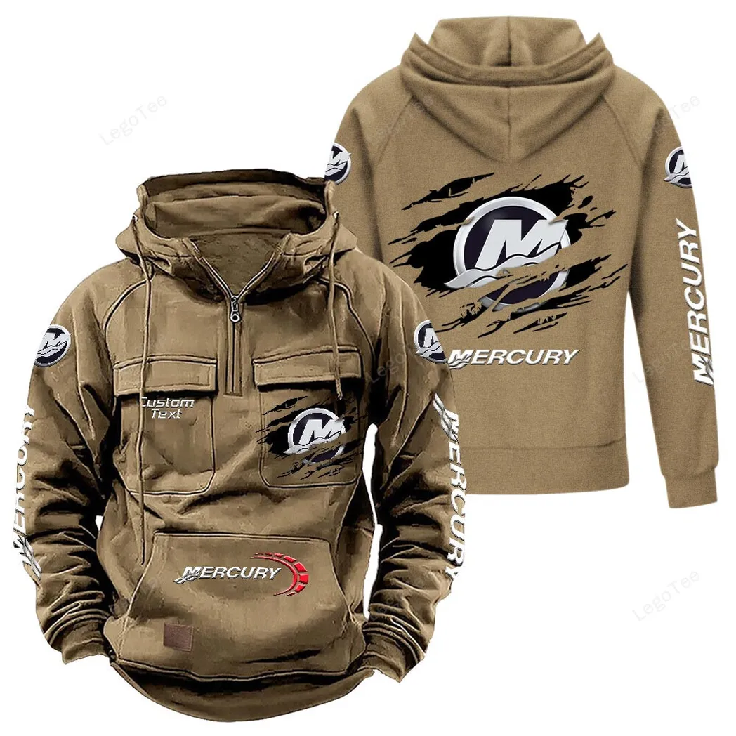 Mercury Marine Hoodie Reißverschluss Taktischer, All-Over-Print-Hoodie Mercury Marine - Khaki CAR122021425034-4