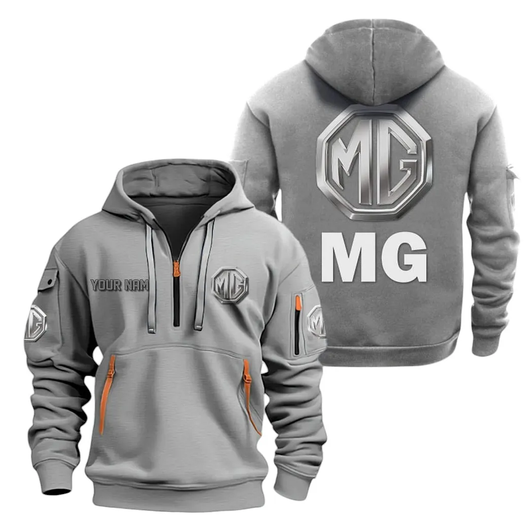 mg cars half zip hoodie for men gift for mg cars lovers car20022125688 grau siq8a