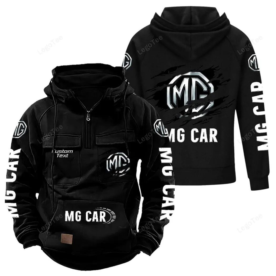 MG Cars Hoodie Reißverschluss Taktischer, All-Over-Print-Hoodie MG Cars - Schwarz CAR122021425028-2