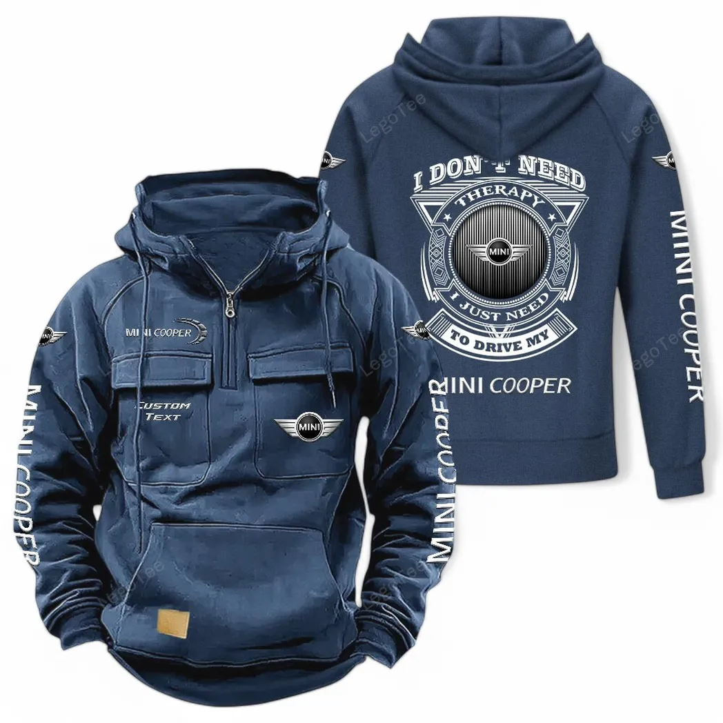 Mini Cooper Tactical Quarter Zip Hoodie CAR106021525046 - Dunkelblau