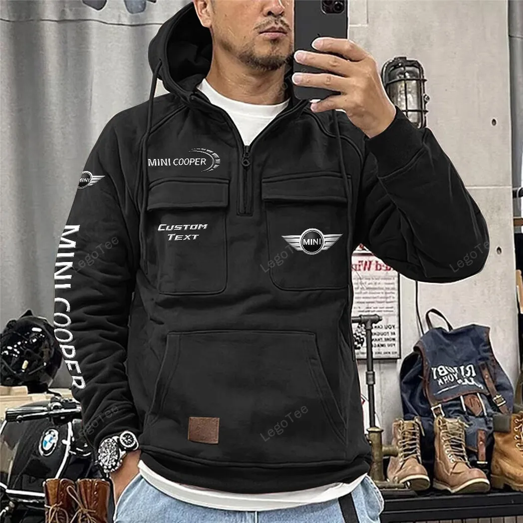 mini cooper tactical quarter zip hoodie car106021525046 schwarz oufv6