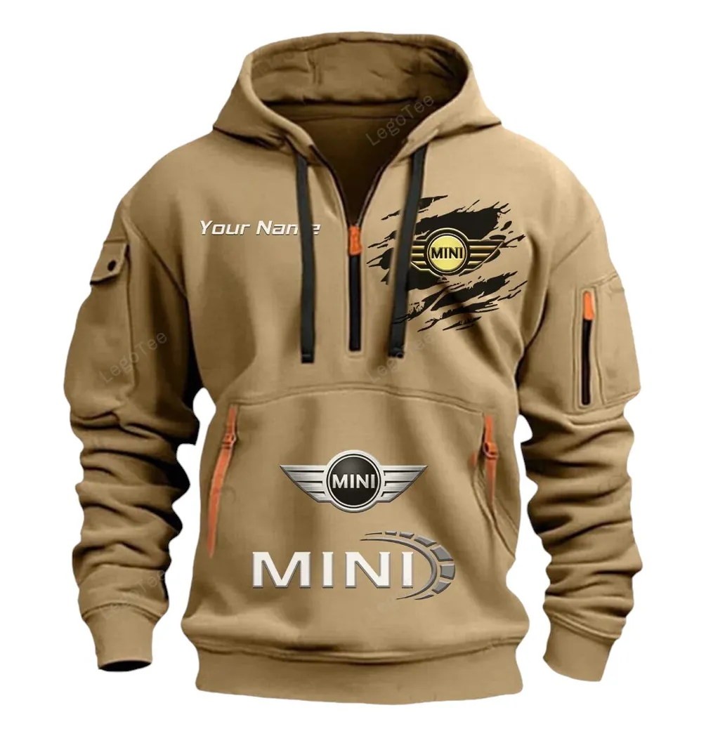 mini half zip hoodie car113021425855 best gift for him husband boyfriend khaki