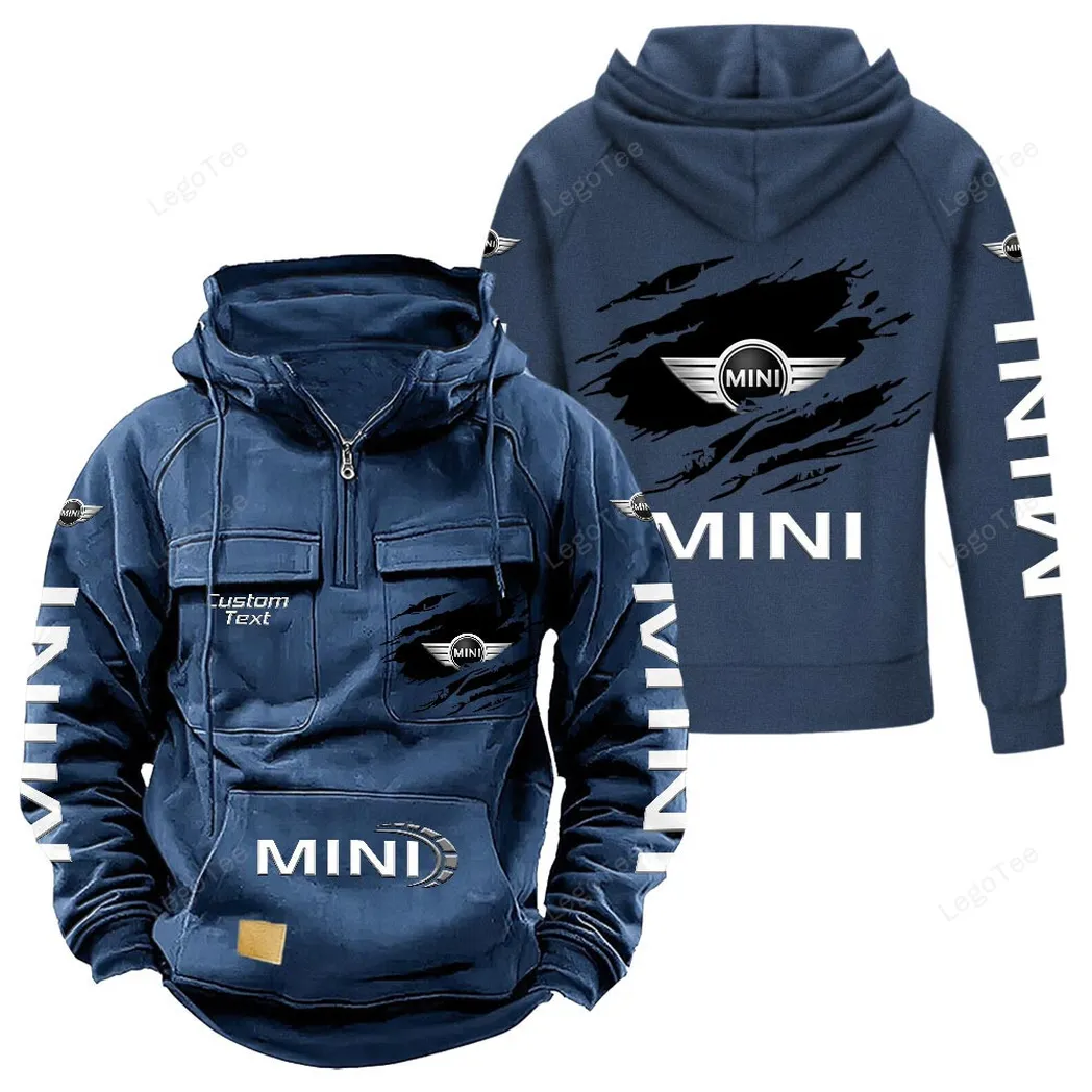 Mini Hoodie Reißverschluss Taktischer, All-Over-Print-Hoodie Mini - Dunkelblau CAR122021425077-3