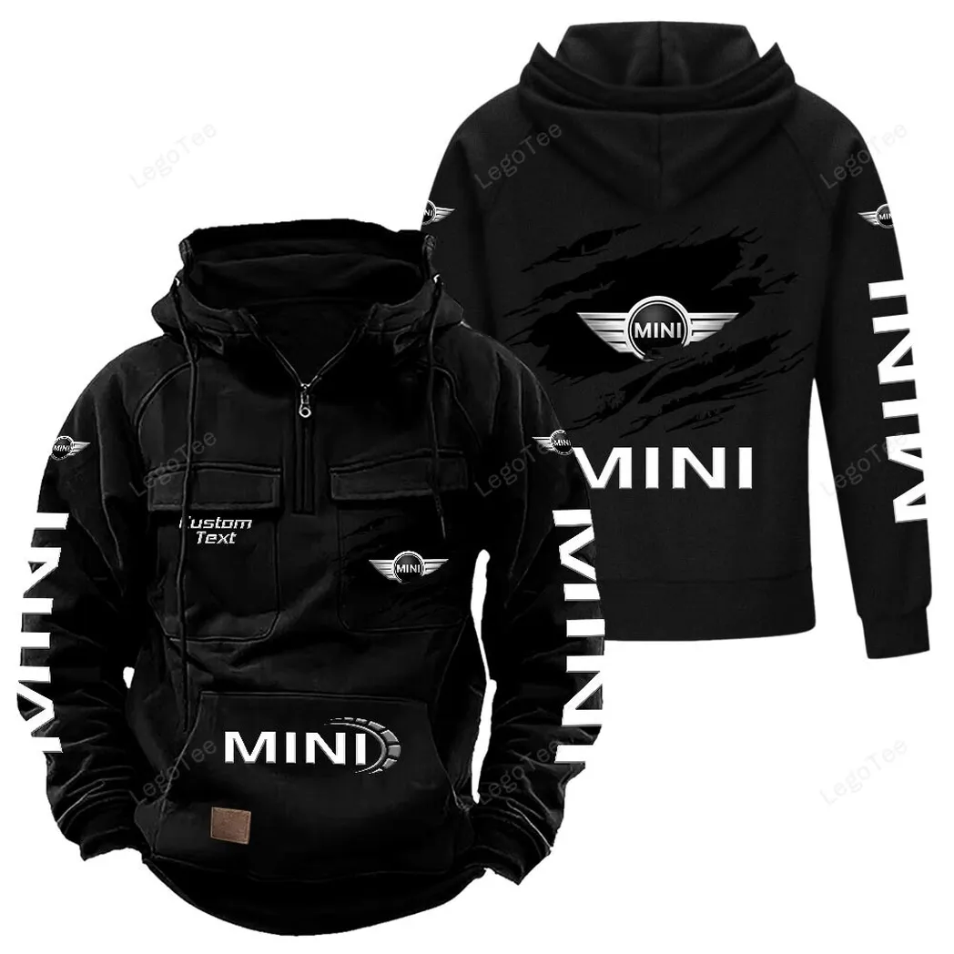 Mini Hoodie Reißverschluss Taktischer, All-Over-Print-Hoodie Mini - Schwarz CAR122021425077-2