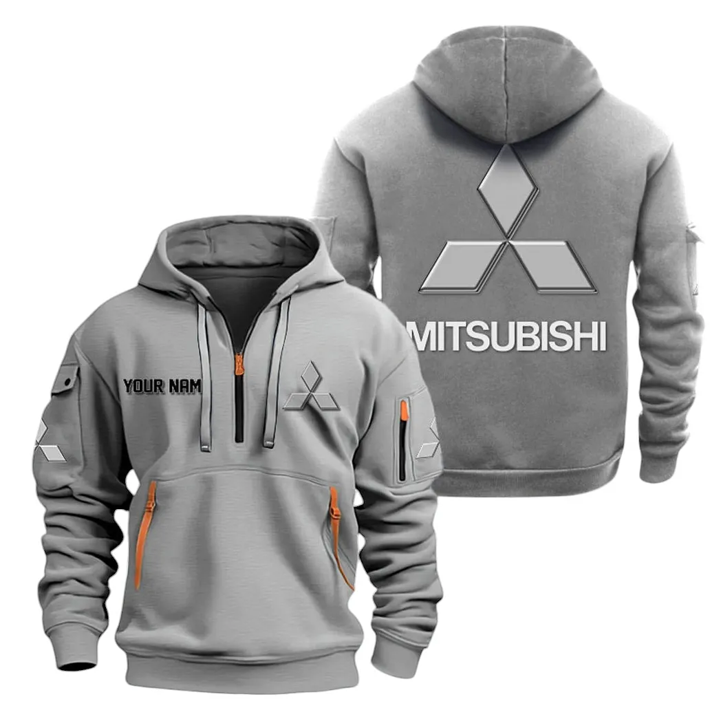 mitsubishi half zip hoodie for men gift for mitsubishi lovers car20022125674 grau s6kla