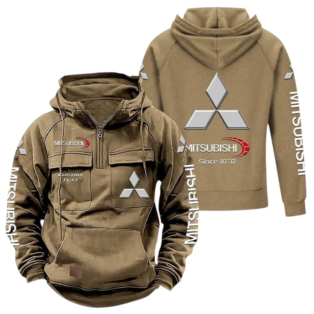 Mitsubishi Hoodie Reißverschluss Taktischer, All-Over-Print-Hoodie Mitsubishi - Khaki CAR96021425690-4