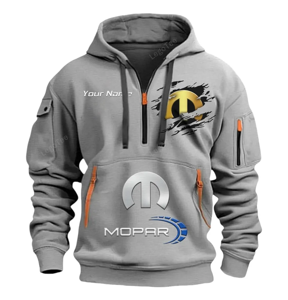 mopar half zip hoodie car113021425832 best gift for him husband boyfriend grau baho8