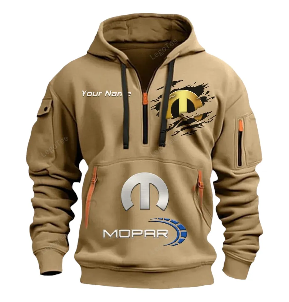 mopar half zip hoodie car113021425832 best gift for him husband boyfriend khaki lemyi