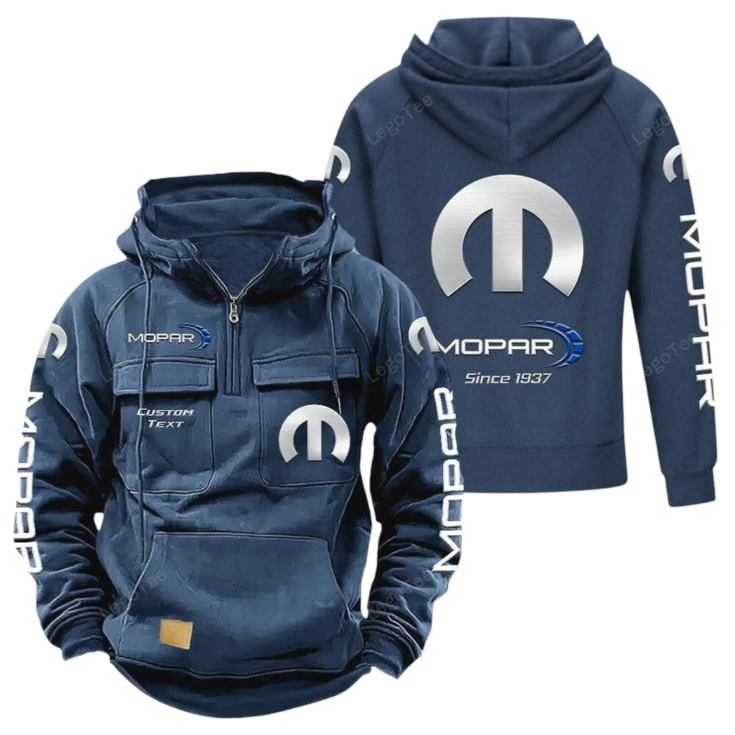 Mopar Hoodie Reißverschluss Taktischer, All-Over-Print-Hoodie Mopar - Dunkelblau CAR96021425704-3
