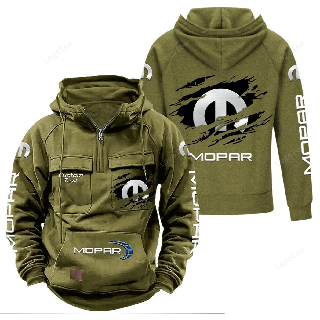 Mopar Hoodie Reißverschluss Taktischer, All-Over-Print-Hoodie Mopar - Olivgrün CAR122021425050-1