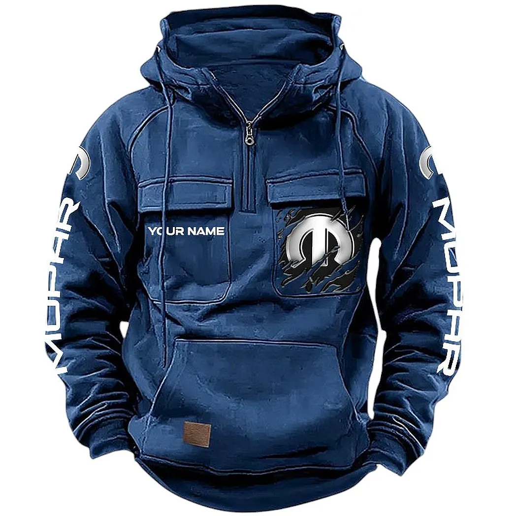 Mopar Hoodie Reißverschluss Taktischer, All-Over-Print-Hoodie Mopar CAR164022425175 - Dunkelblau