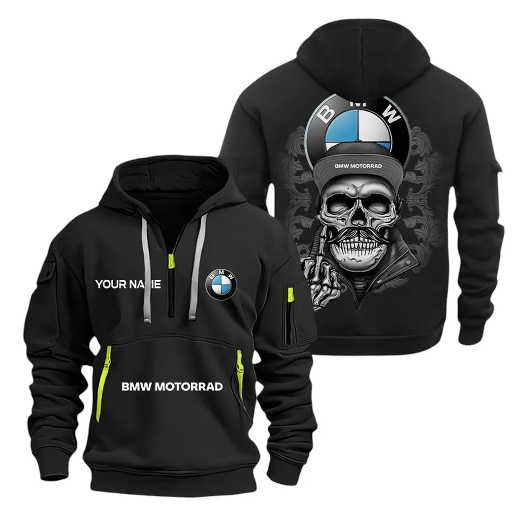 Motorrad Half Zip Hoodie For Men, Gift For Motorrad Fan CAR166022625179 - Schwarz