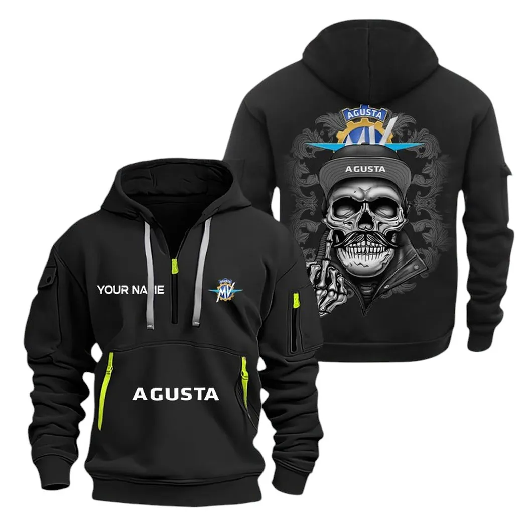 MV Agusta Half Zip Hoodie For Men, Gift For MV Agusta Fan CAR166022625189 - Schwarz