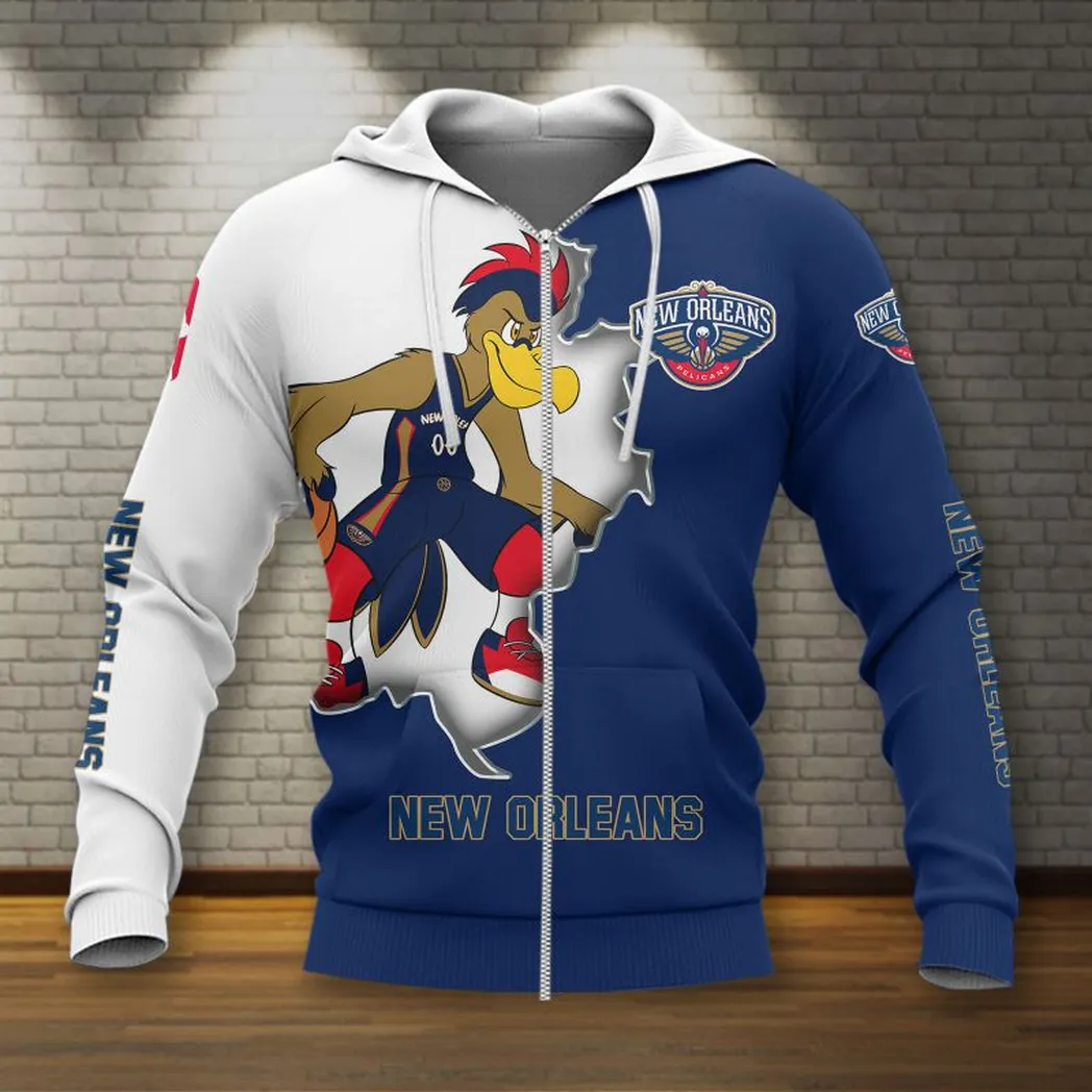 new orleans pelicans hoodie mit reiverschluss allover druck hoodie geschenk fr fan new orleans pelicans nba83050225095