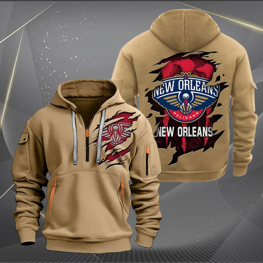 new orleans pelicans hoodie pullover geschenk fr fan new orleans pelicans khaki nba56180125031 6th3s