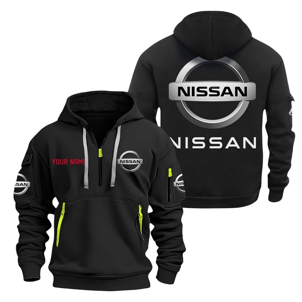 Nissan Half Zip Hoodie For Men, Gift For Nissan Lovers CAR20022125686 - Schwarz