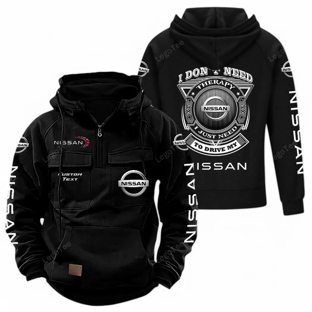 nissan tactical quarter zip hoodie car106021525057 schwarz eu2hp