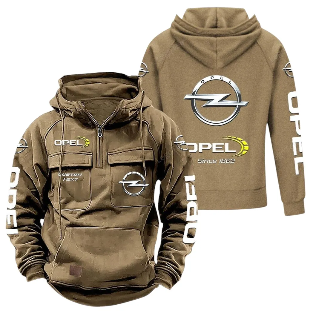 Opel Hoodie Reißverschluss Taktischer, All-Over-Print-Hoodie Opel - Khaki CAR96021425697-4