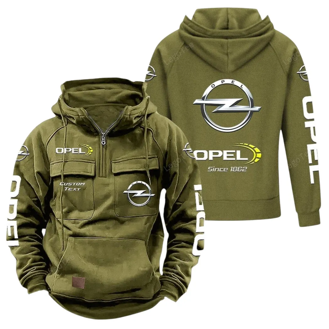 Opel Hoodie Reißverschluss Taktischer, All-Over-Print-Hoodie Opel - Olivgrün CAR96021425697-1