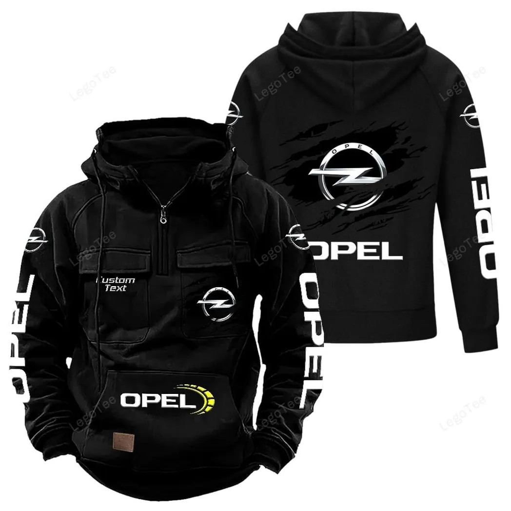 Opel Hoodie Reißverschluss Taktischer, All-Over-Print-Hoodie Opel - Schwarz CAR122021425054-2