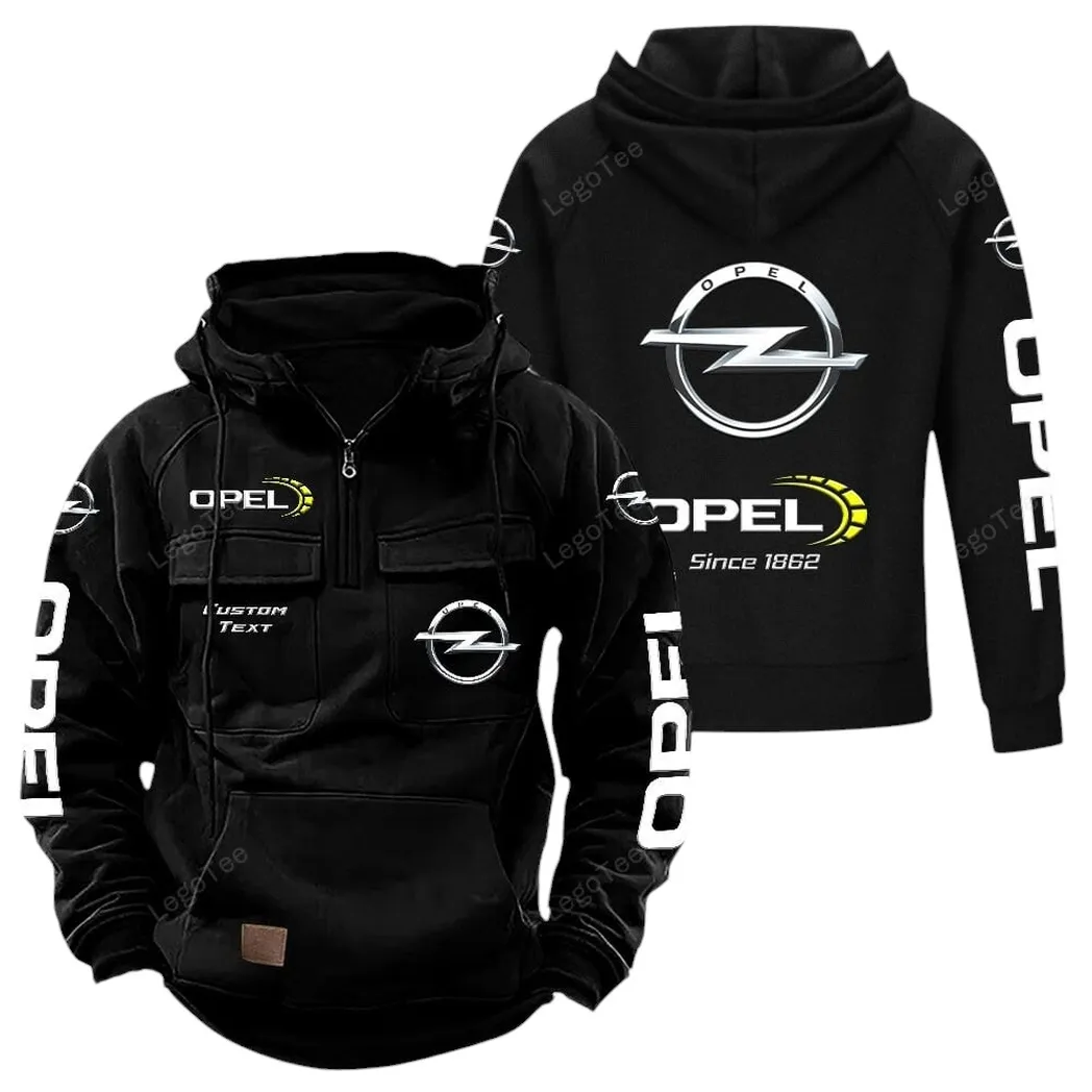 Opel Hoodie Reißverschluss Taktischer, All-Over-Print-Hoodie Opel - Schwarz CAR96021425697-2