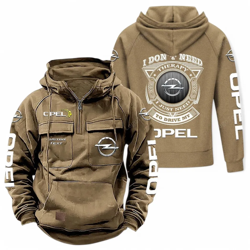 Opel Tactical Quarter Zip Hoodie CAR106021525037 - Khaki