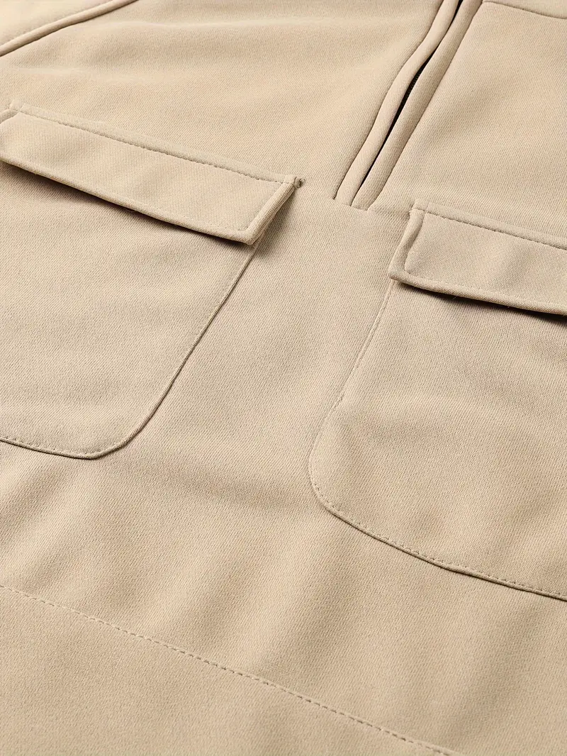 peugeot tactical quarter zip hoodie car106021525007 khaki diphs