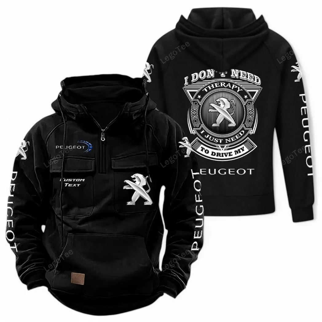 peugeot tactical quarter zip hoodie car106021525007 schwarz qvgf7