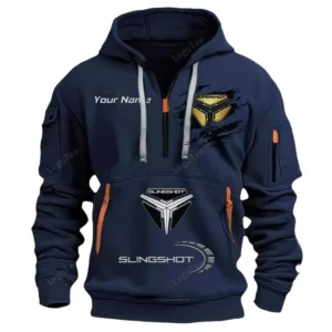 Polaris Slingshot Half Zip Hoodie CAR113021425811, Best Gift for Him, Husband, Boyfriend - Marineblau
