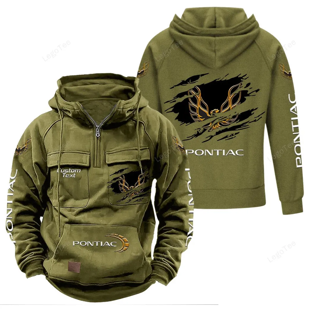 Pontiac Firebird Hoodie Reißverschluss Taktischer, All-Over-Print-Hoodie Pontiac Firebird - Olivgrün CAR122021425047-1