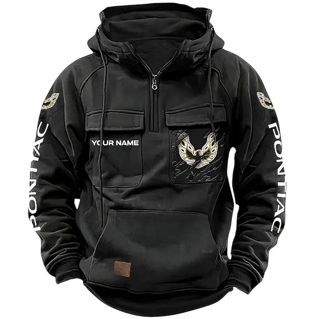 Pontiac Firebird Hoodie Reißverschluss Taktischer, All-Over-Print-Hoodie Pontiac Firebird CAR164022425142 - Schwarz