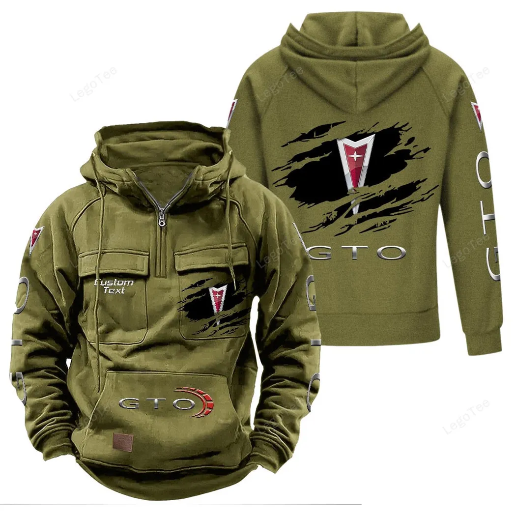 Pontiac GTO Hoodie Reißverschluss Taktischer, All-Over-Print-Hoodie Pontiac GTO - Olivgrün CAR122021425056-1
