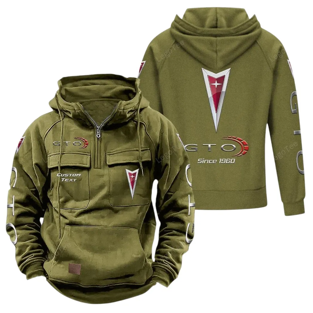 Pontiac GTO Hoodie Reißverschluss Taktischer, All-Over-Print-Hoodie Pontiac GTO - Olivgrün CAR96021425696-1