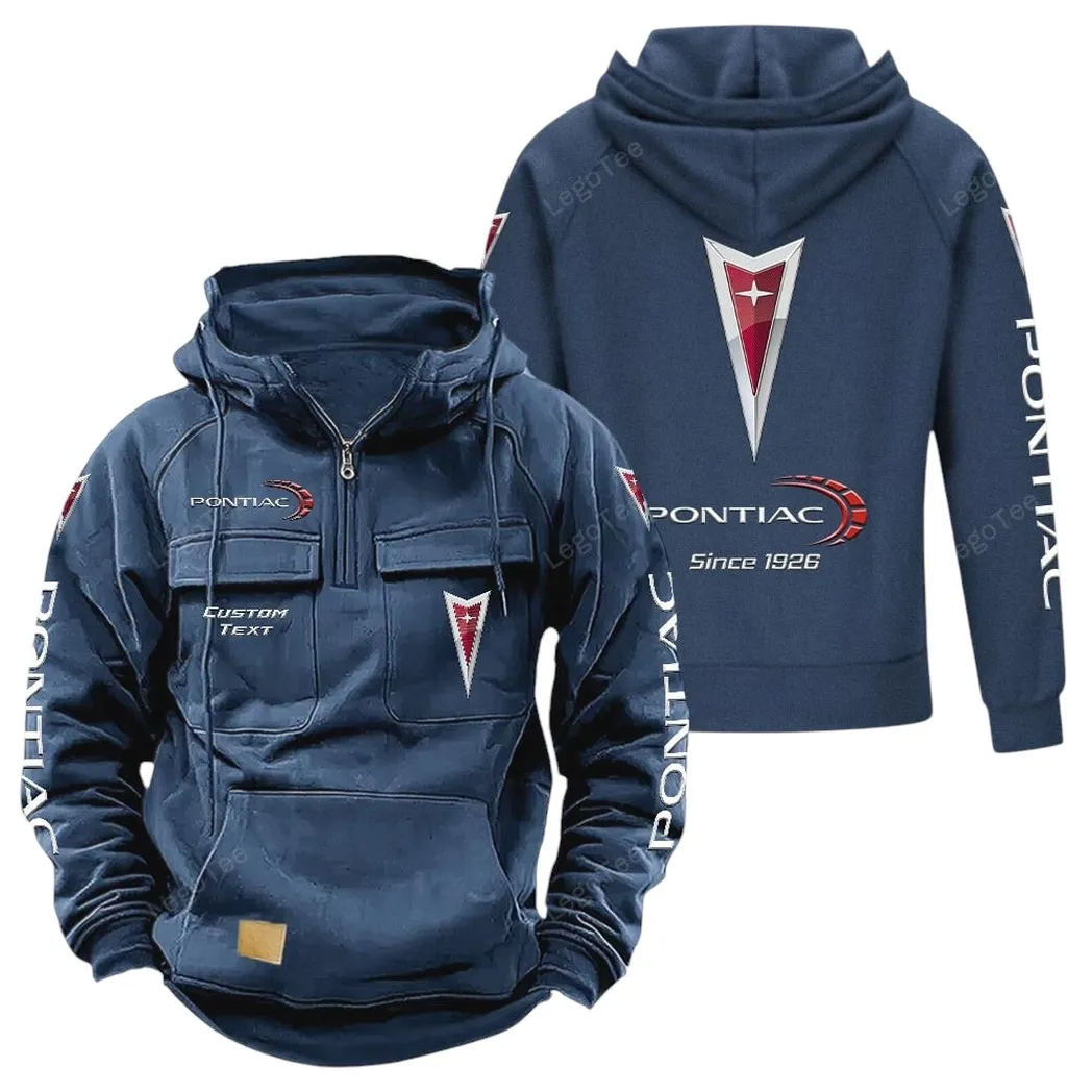 Pontiac Hoodie Reißverschluss Taktischer, All-Over-Print-Hoodie Pontiac - Dunkelblau CAR96021425693-3
