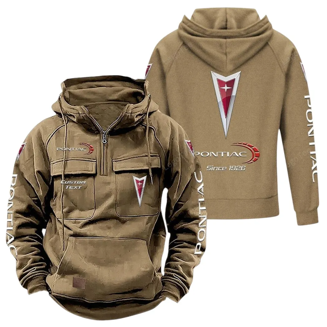 Pontiac Hoodie Reißverschluss Taktischer, All-Over-Print-Hoodie Pontiac - Khaki CAR96021425693-4