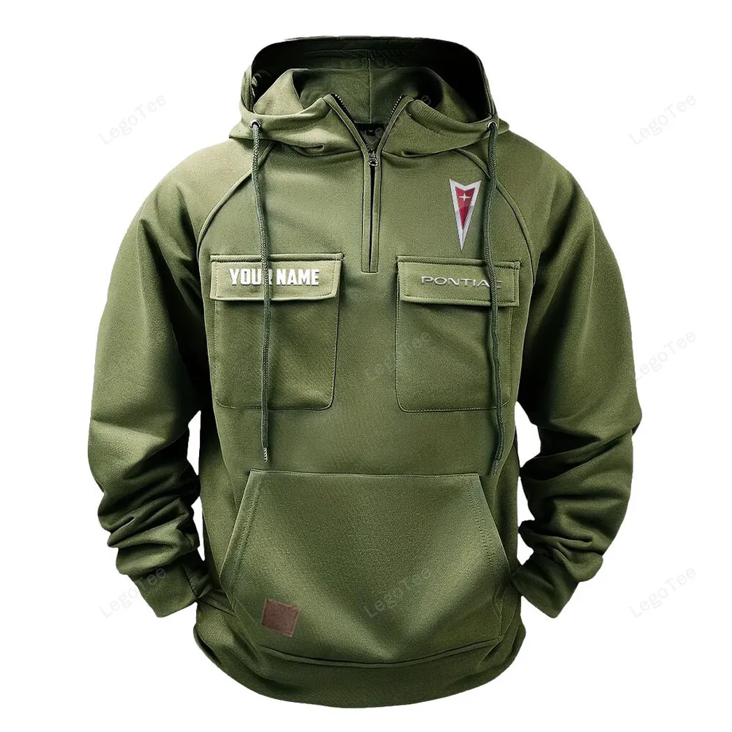 Pontiac Hoodie Reißverschluss Taktischer, All-Over-Print-Hoodie Pontiac - Olivgrün CAR109021425402-1