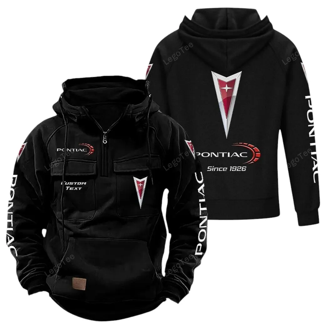 Pontiac Hoodie Reißverschluss Taktischer, All-Over-Print-Hoodie Pontiac - Schwarz CAR96021425693-2