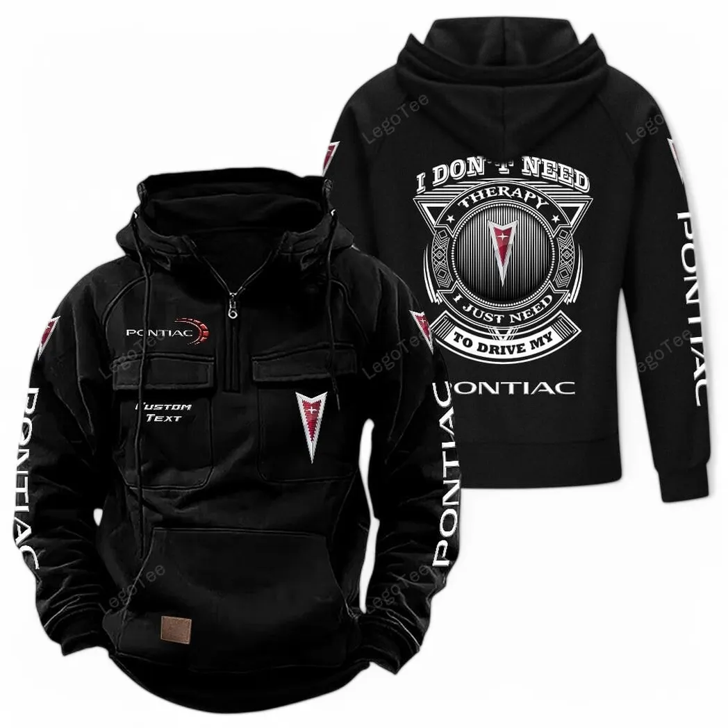pontiac tactical quarter zip hoodie car106021525054 schwarz