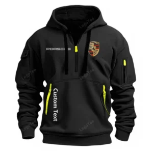 Porsche Half Zip Hoodie For Men, Gift For Him, Husband, Boyfriend - Schwarz CAR112021425558-1