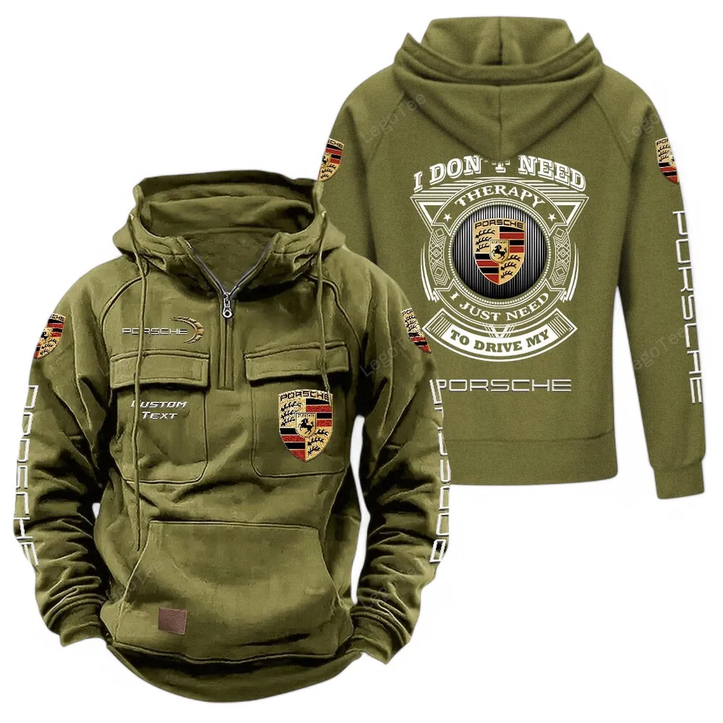 porsche tactical quarter zip hoodie car106021525003 olivgrn yaqtd