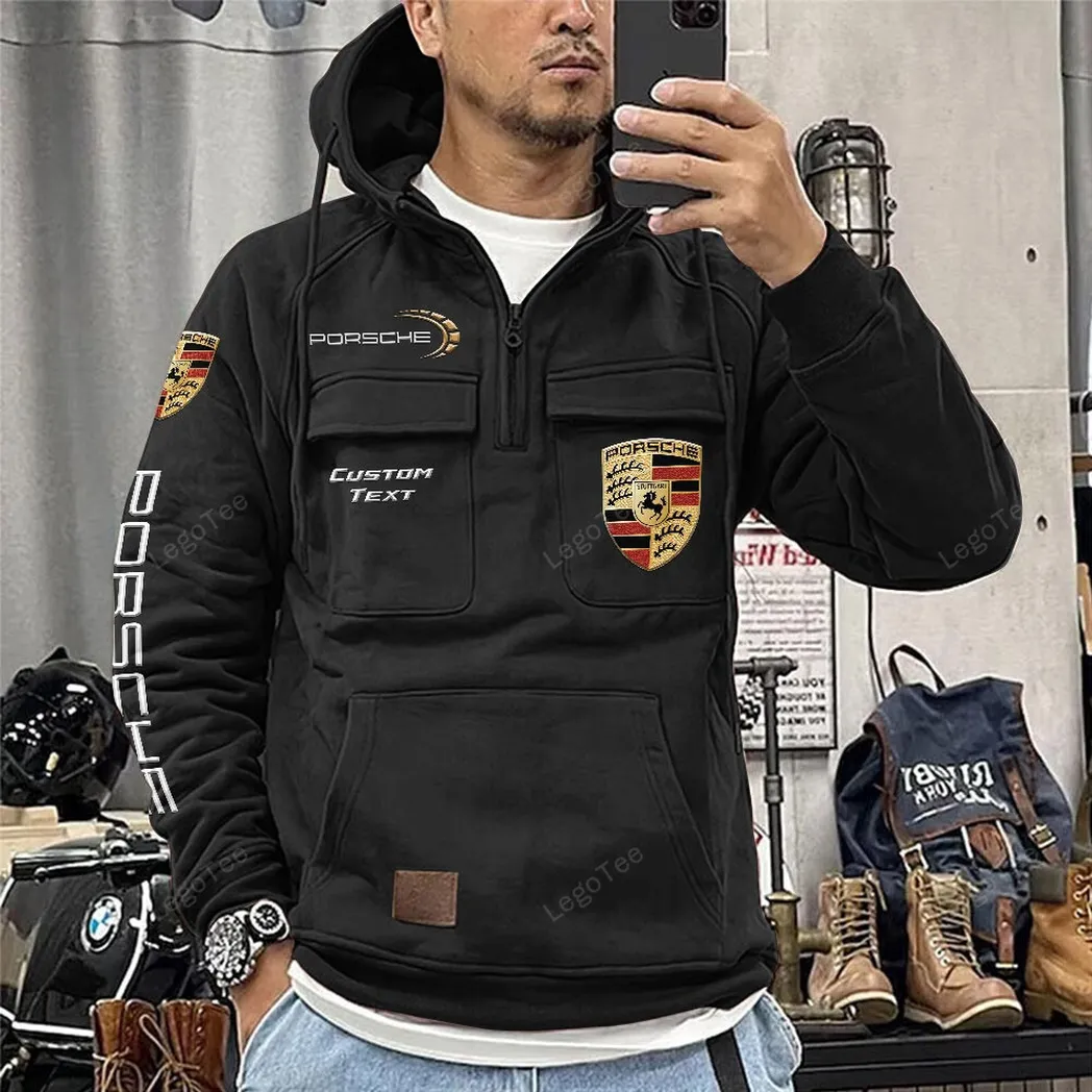 porsche tactical quarter zip hoodie car106021525003 schwarz qnr3o