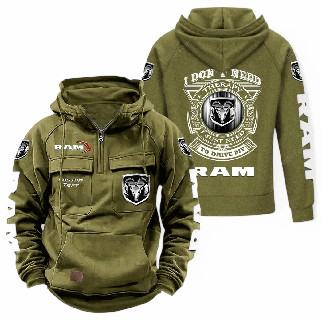 Ram Truck Tactical Quarter Zip Hoodie CAR106021525005 - Olivgrün