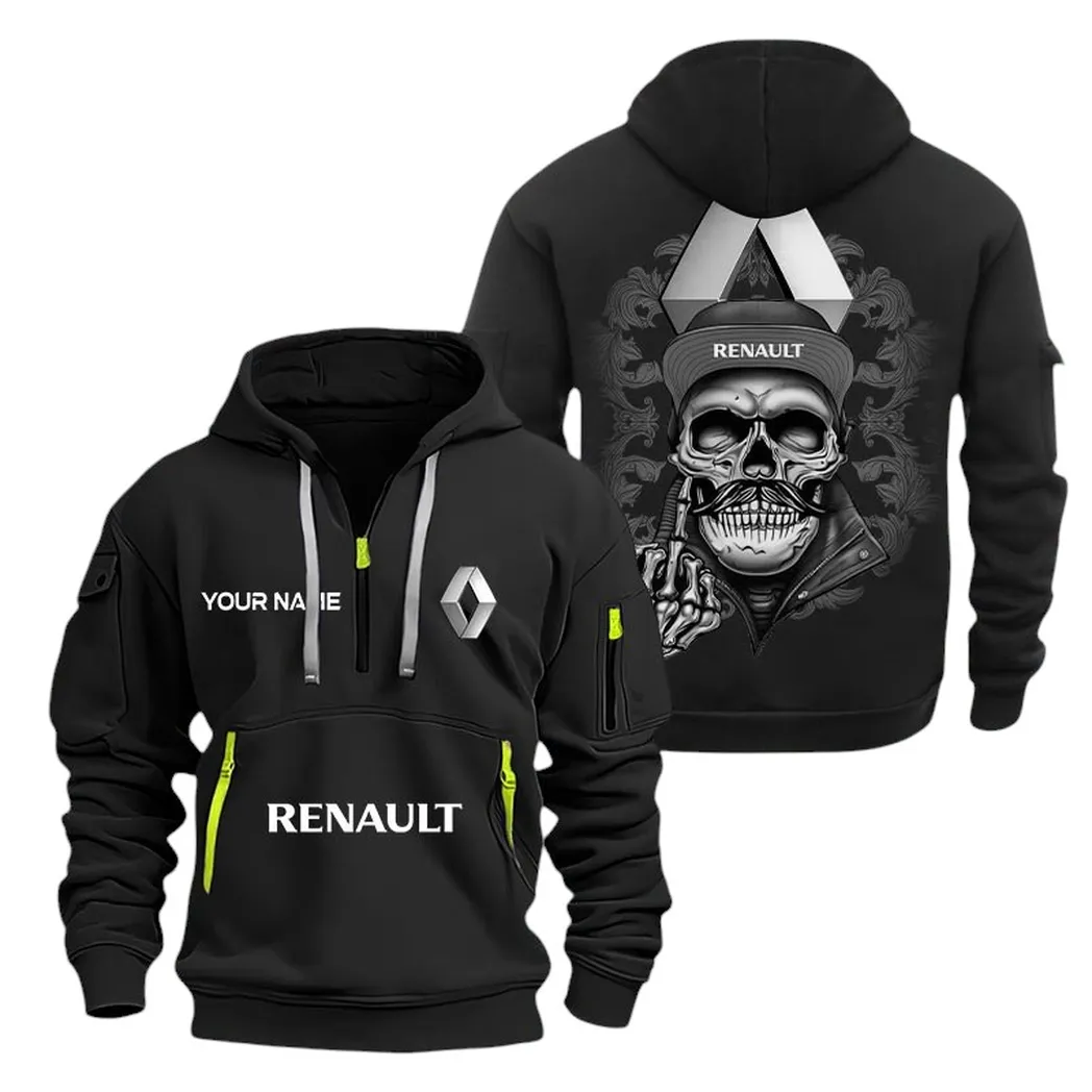 renault half zip hoodie for men gift for renault fan car166022625166 schwarz oe3pz