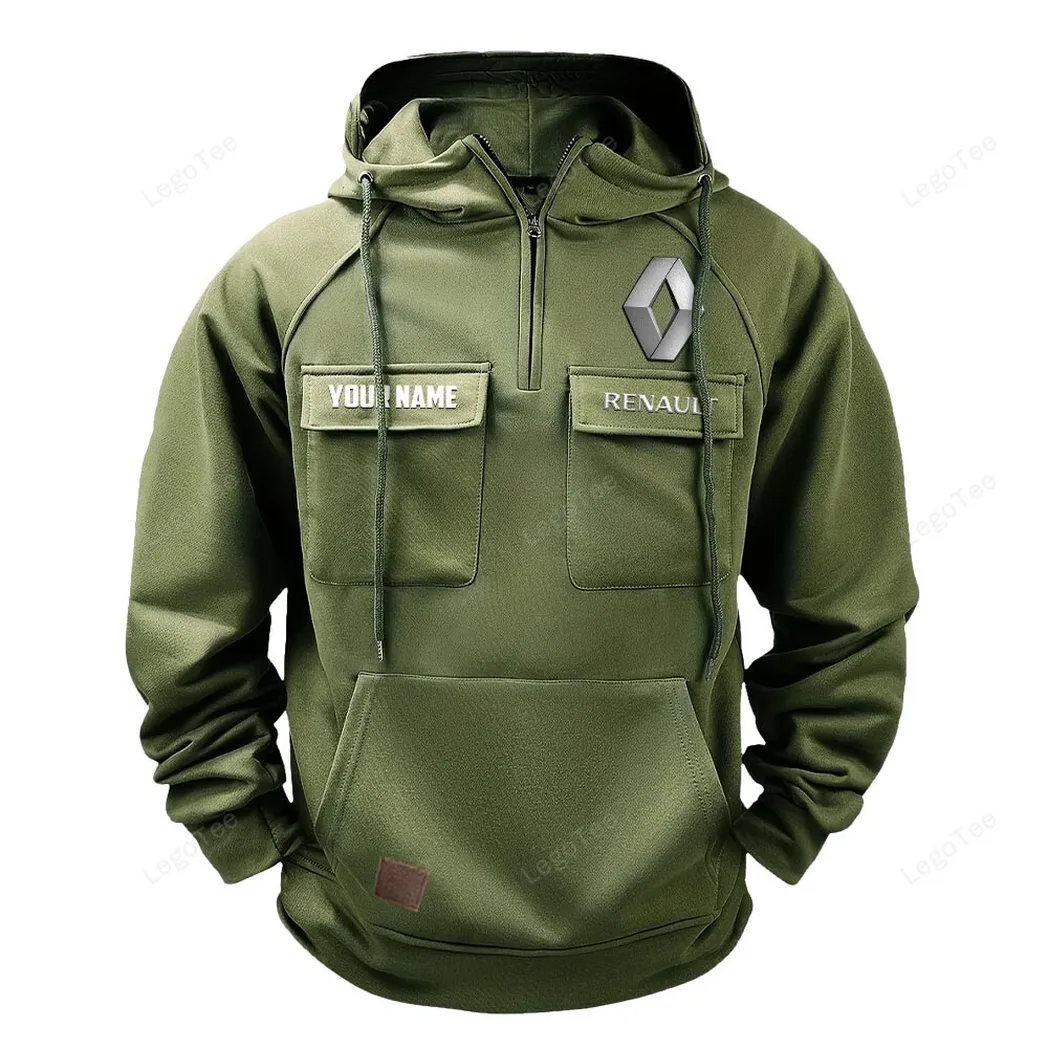 Renault Hoodie Reißverschluss Taktischer, All-Over-Print-Hoodie Renault - Olivgrün CAR109021425342-1