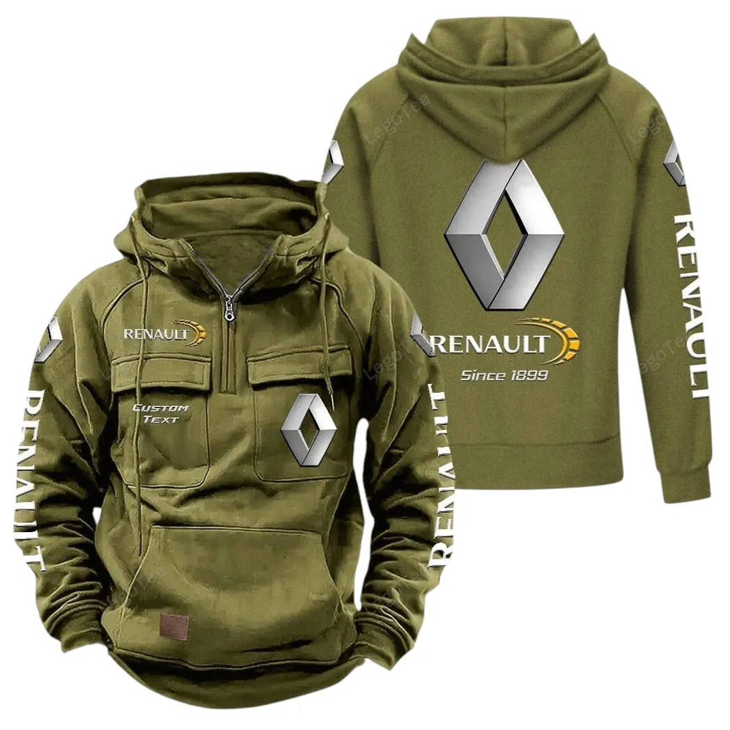 Renault Hoodie Reißverschluss Taktischer, All-Over-Print-Hoodie Renault - Olivgrün CAR96021425686-1