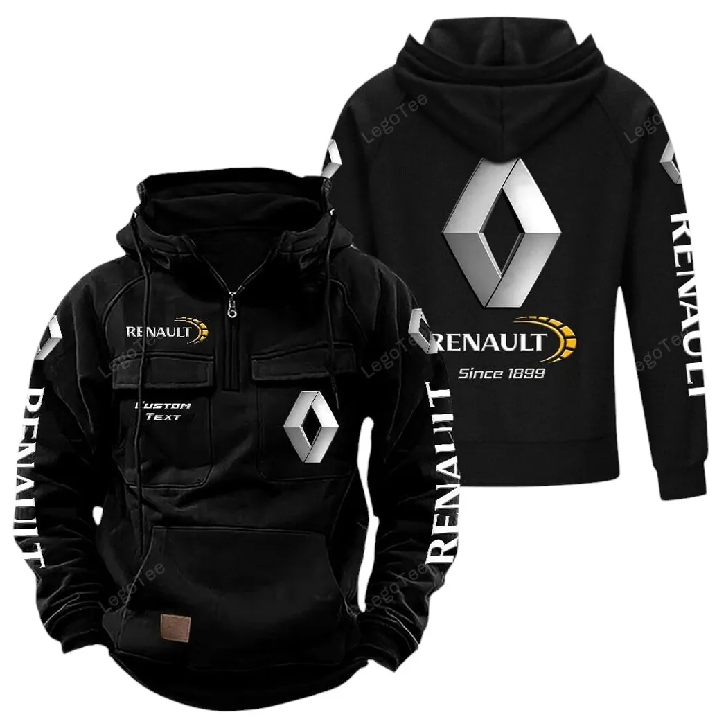 Renault Hoodie Reißverschluss Taktischer, All-Over-Print-Hoodie Renault - Schwarz CAR96021425686-2