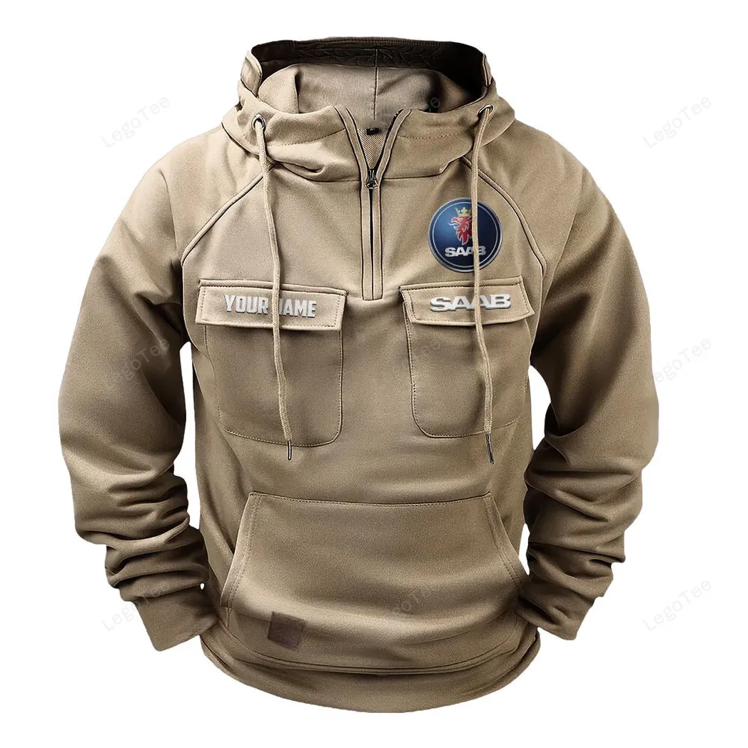 Saab Hoodie Reißverschluss Taktischer, All-Over-Print-Hoodie Saab - Khaki CAR109021425382-4
