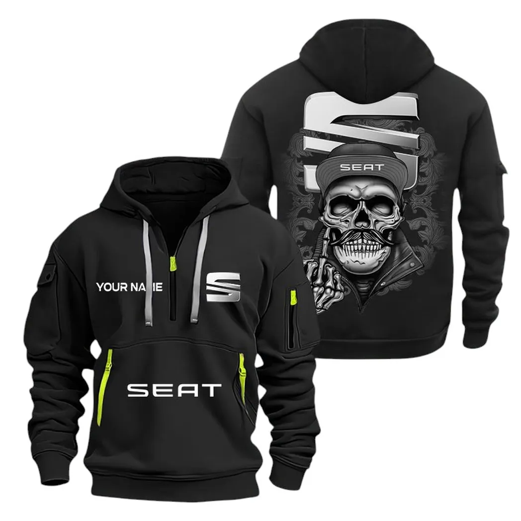 seat half zip hoodie for men gift for seat fan car166022625149 schwarz mqpb8